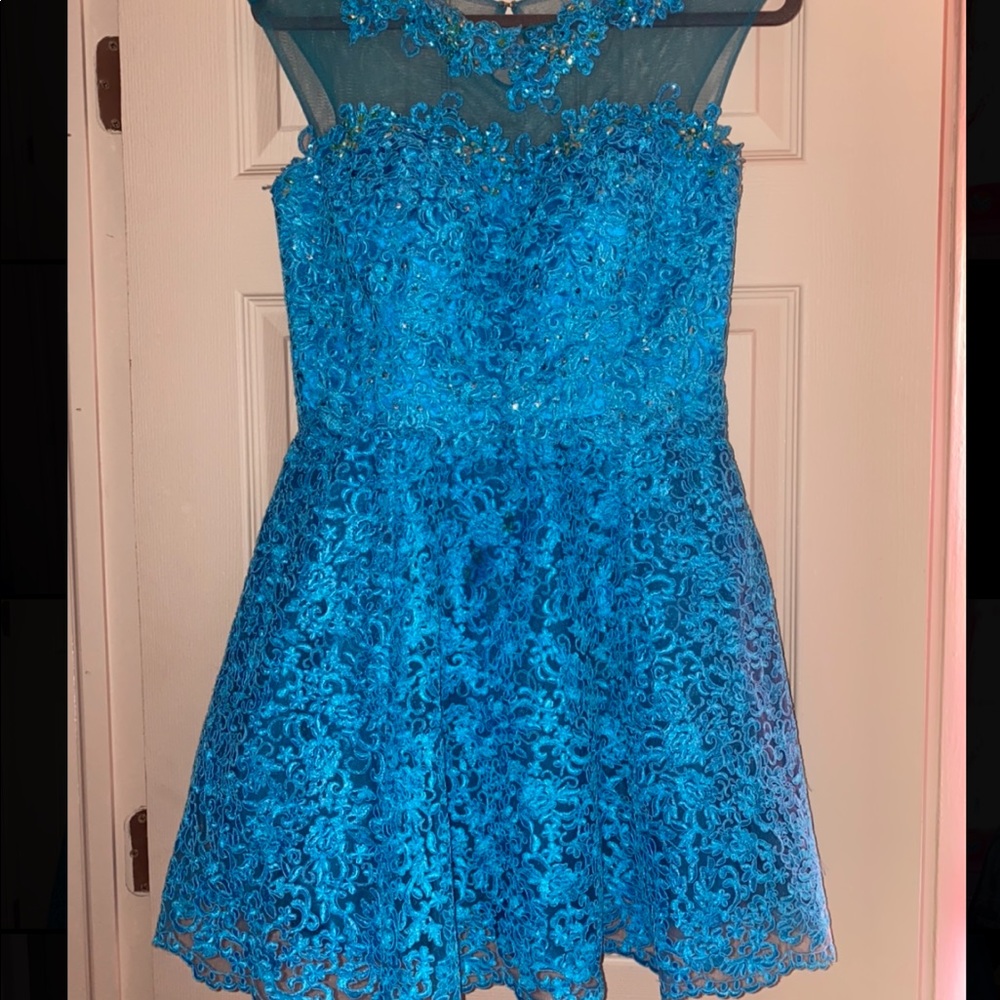 Blue short dress